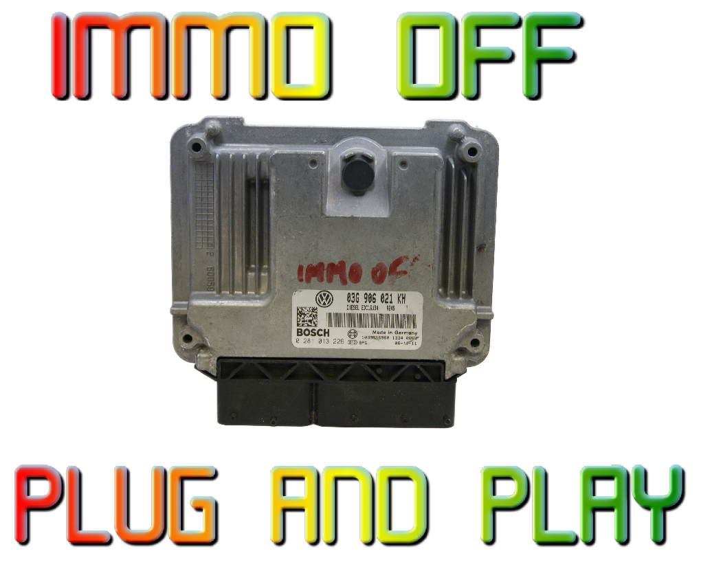 ECU VW 03G906021KH 0281013226 IMMO OFF. PLUG AND PLAY. - Glasgow Car Parts Store