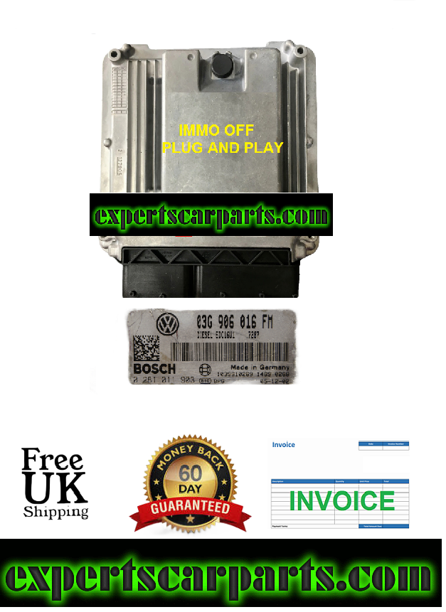 VW  2.0TDI BKD ECU PLUG & PLAY IMMO OFF  03G906016FM 0281011903 - Glasgow Car Parts Store