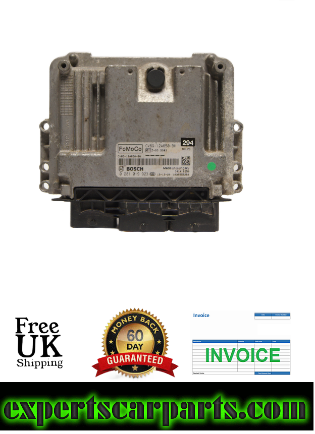 Ford Focus C-Max ECU Engine Control Unit CV6Q-12A650-BH 0281019923. - Glasgow Car Parts Store