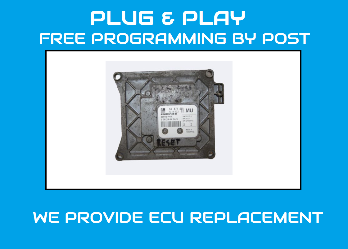 VAUXHALL 55571558 MU 5WK9 ECU PLUG AND PLAY CLONING BY POST - Glasgow Car Parts Store