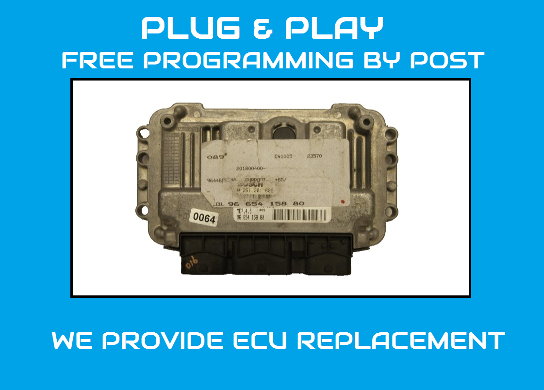 9665415880 0261201609 ECU BOSCH CITROEN PEUGEOT PLUG AND PLAY - Glasgow Car Parts Store