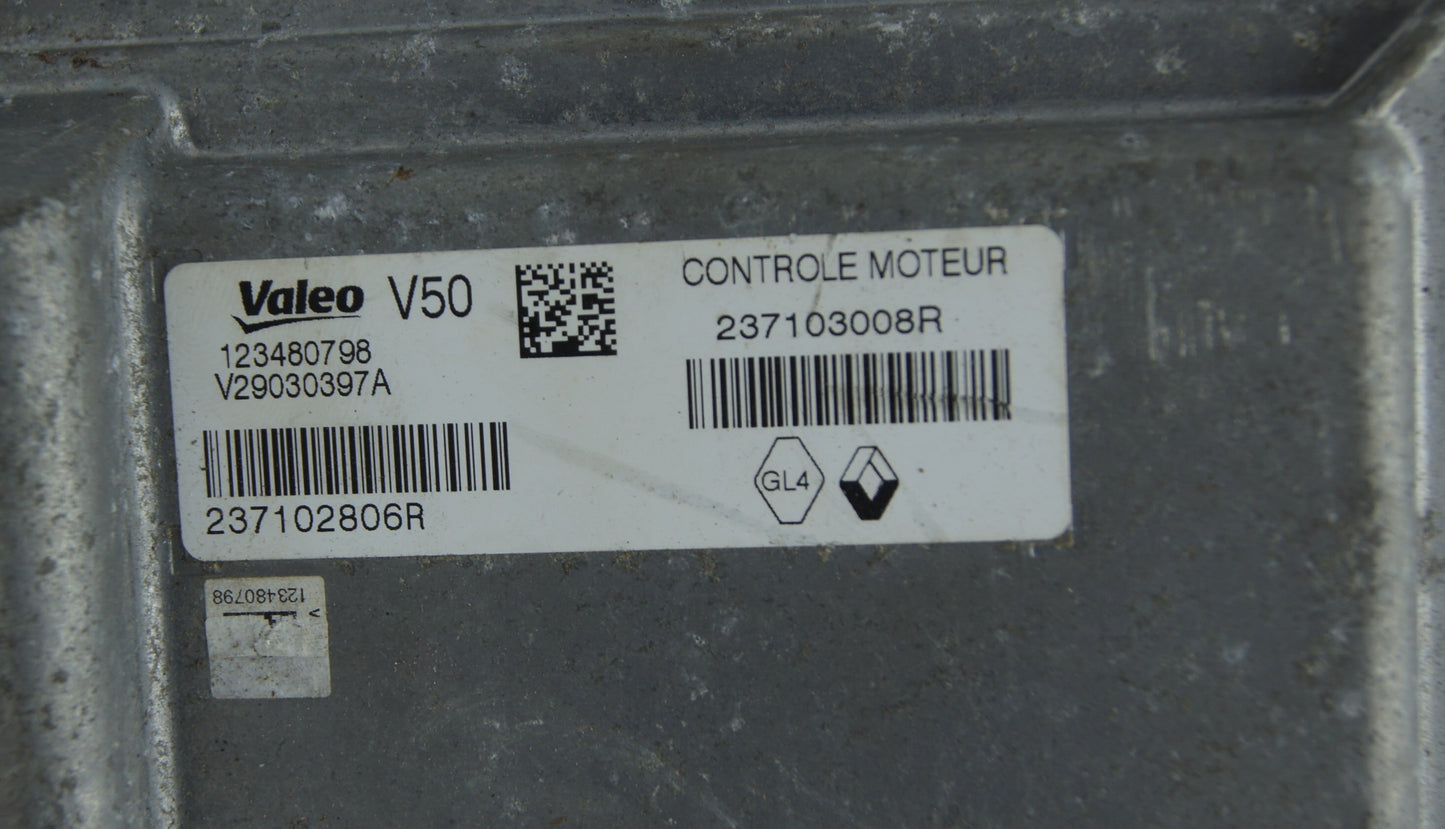 DACIA SANDERO MK2 0.9 PETROL MANUAL ENGINE ECU 237103008R VALEO V50 - Glasgow Car Parts Store
