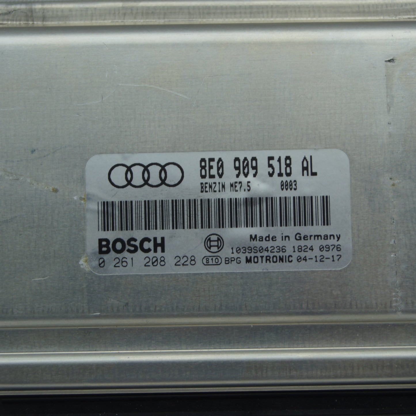 AUDI A4 1.8 TURBO ENGINE CONTROL UNIT 0261208228 8E0909518AL ECU IMMO OFF - Glasgow Car Parts Store