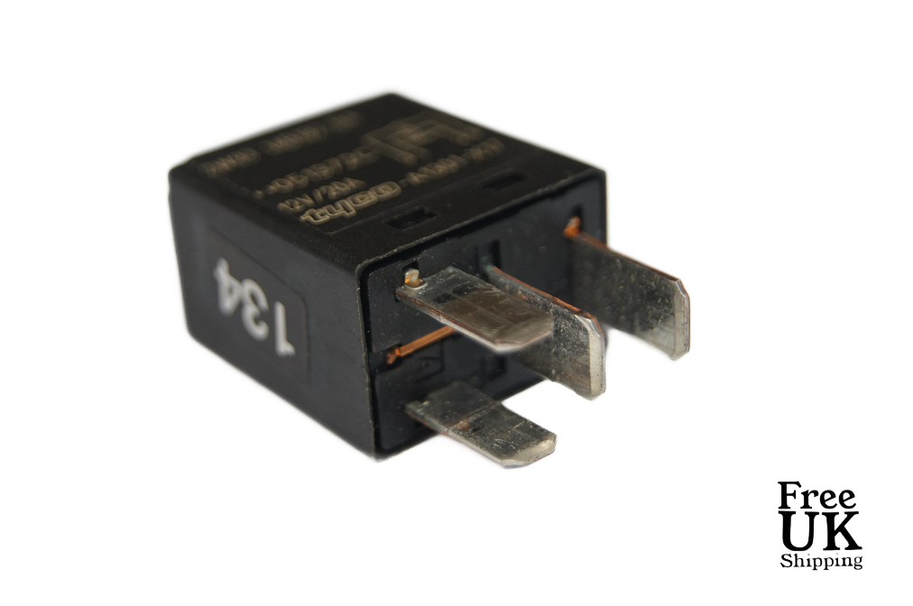 134-Ford 4-Pin Black Relay 2W93-14B192-BA Tyco V23074 A1301X17 20A - Glasgow Car Parts Store