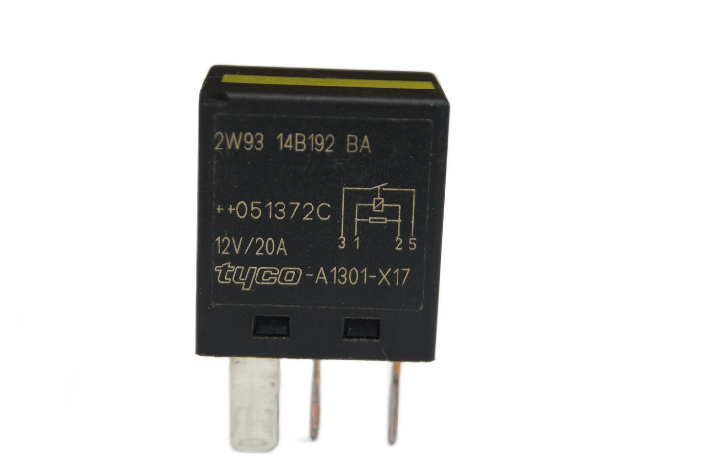 134-Ford 4-Pin Black Relay 2W93-14B192-BA Tyco V23074 A1301X17 20A - Glasgow Car Parts Store