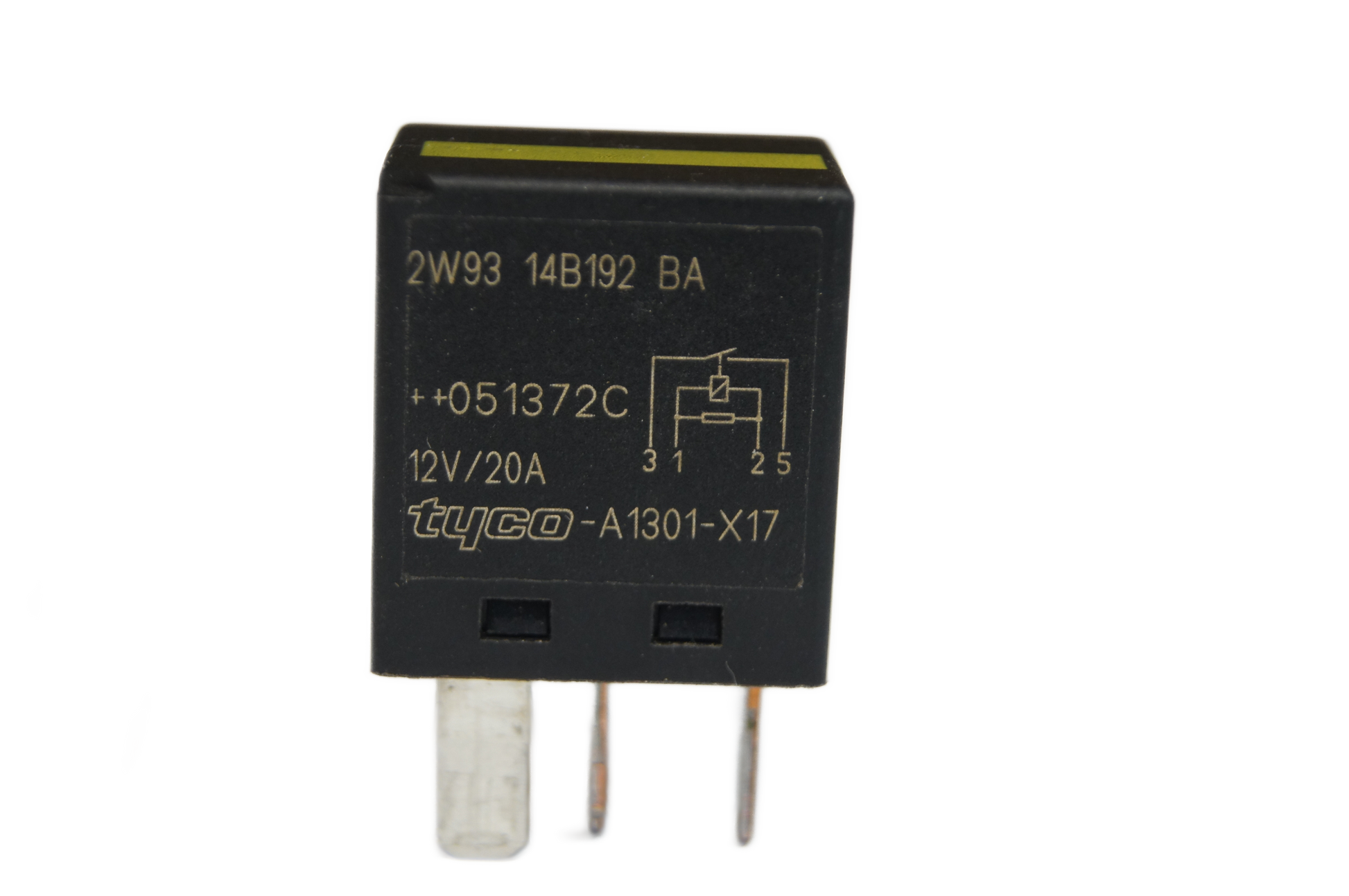 134-Ford 4-Pin Black Relay 2W93-14B192-BA Tyco V23074 A1301X17 20A - Glasgow Car Parts Store