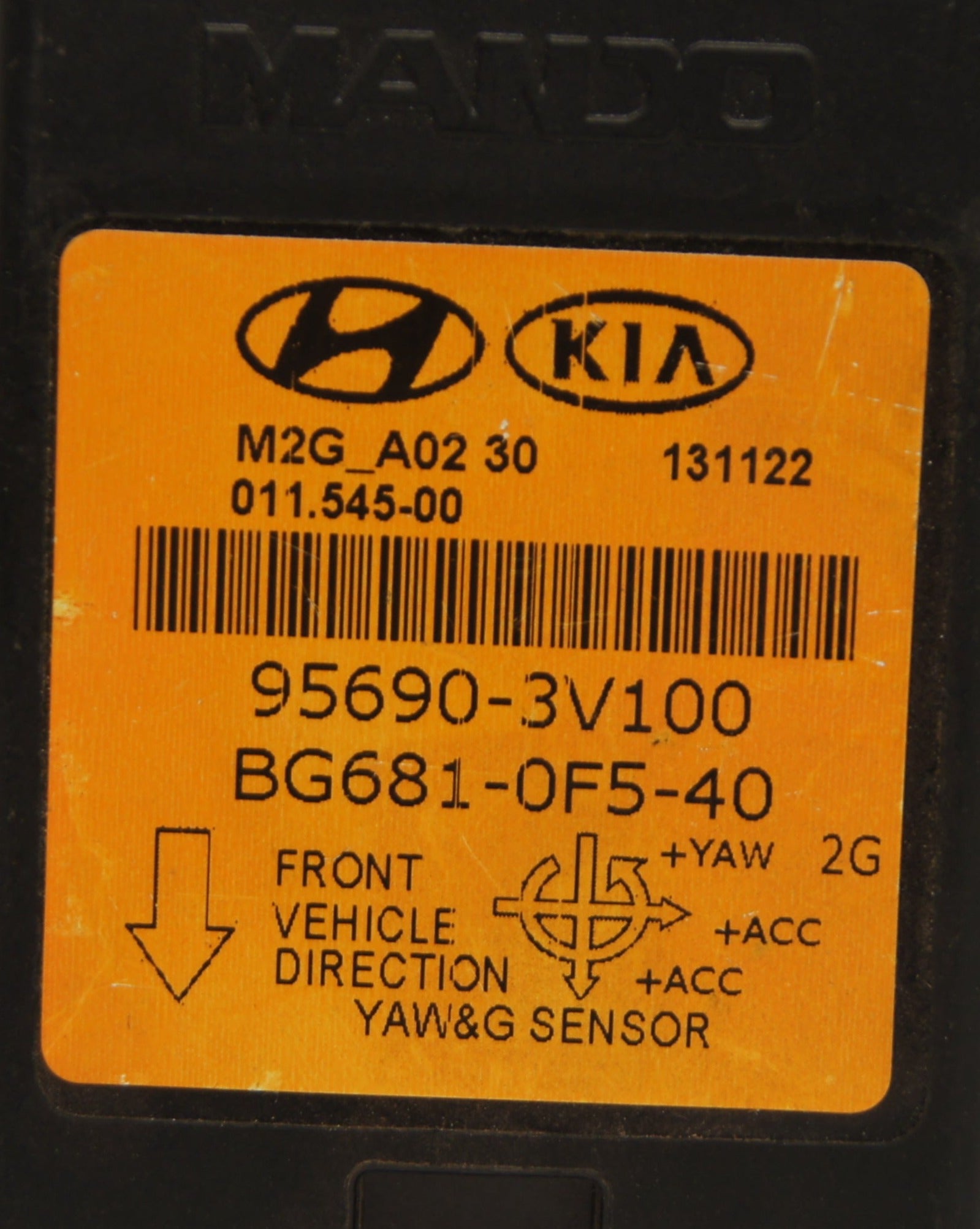 2010-2016 Kia Hyundai Yaw Rate Sensor 95690-3V100 - Glasgow Car Parts Store