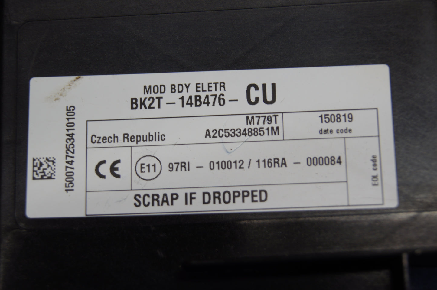 Ford TRANSIT Custom  BCM Body Controle Module Genuine BK2T-14B476CU - Glasgow Car Parts Store