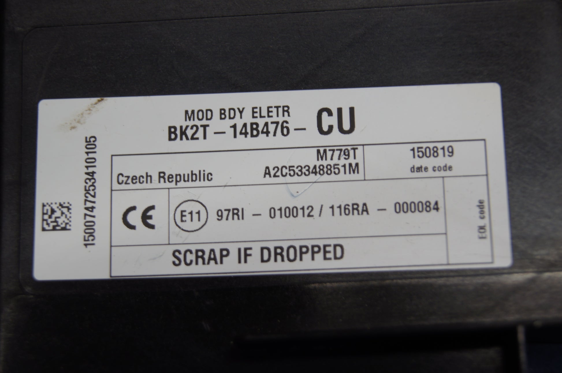 Ford TRANSIT Custom  BCM Body Controle Module Genuine BK2T-14B476CU - Glasgow Car Parts Store
