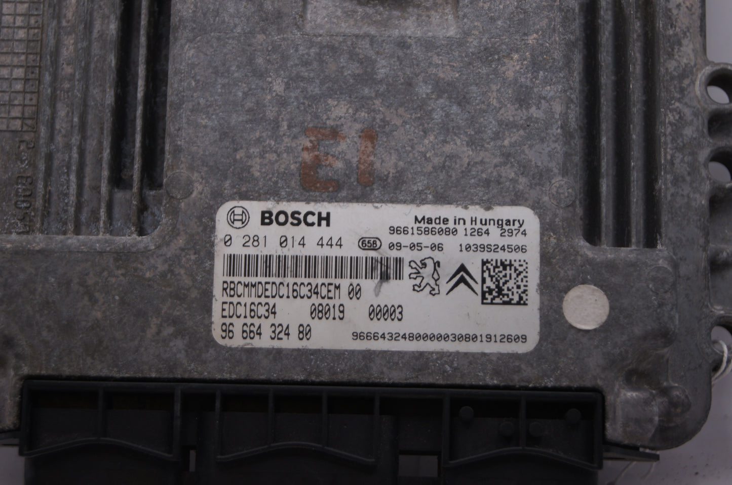 PEUGEOT BIPPER 1.4 DIESEL ENGINE CONTROL ECU 0281014444 9666432480 PLUG AND PLAY - Glasgow Car Parts Store