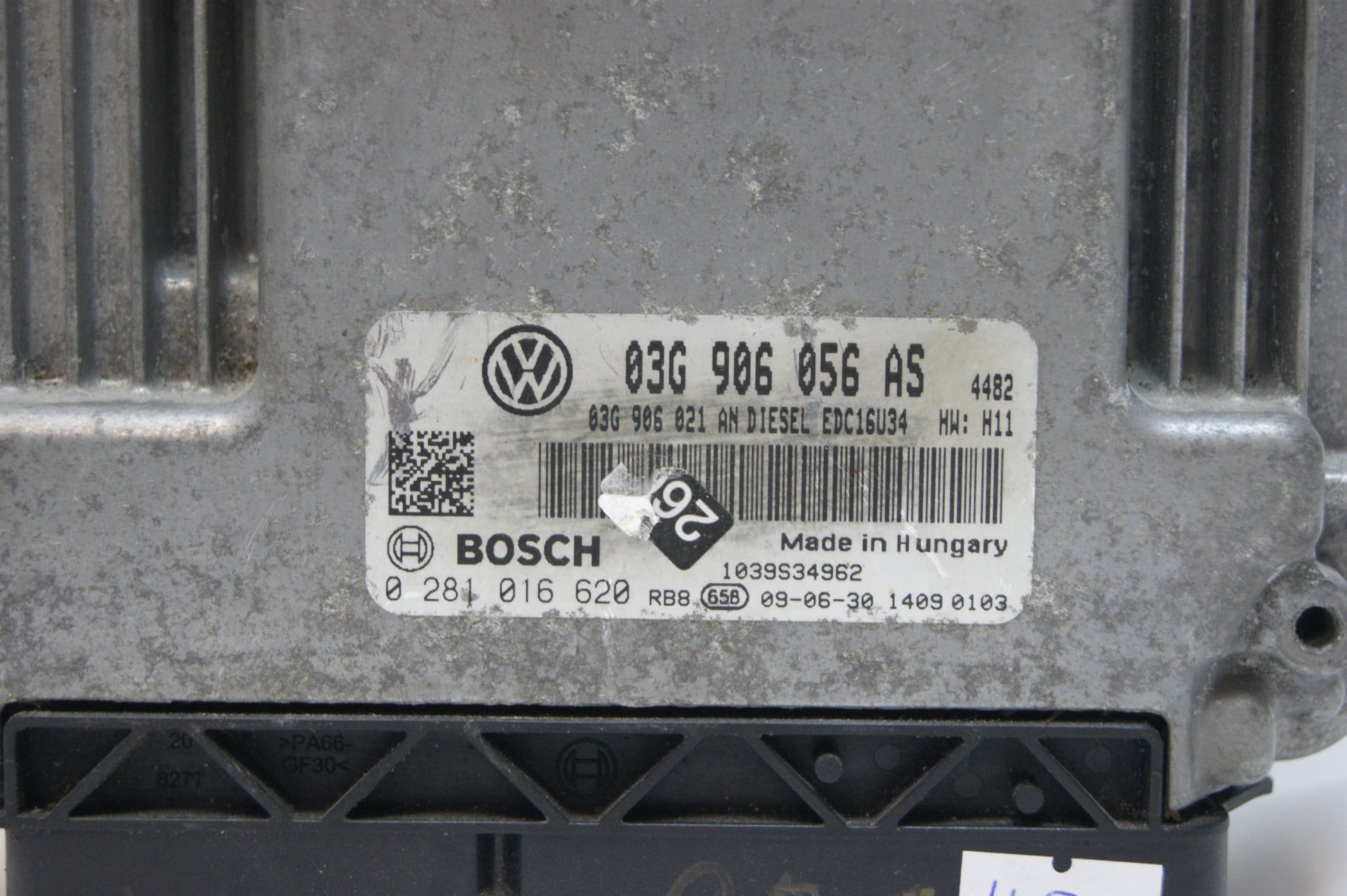 ECU 0281016620 03G906056AS VW TDI ECU PLUG & PLAY IMMO OFF - Glasgow Car Parts Store