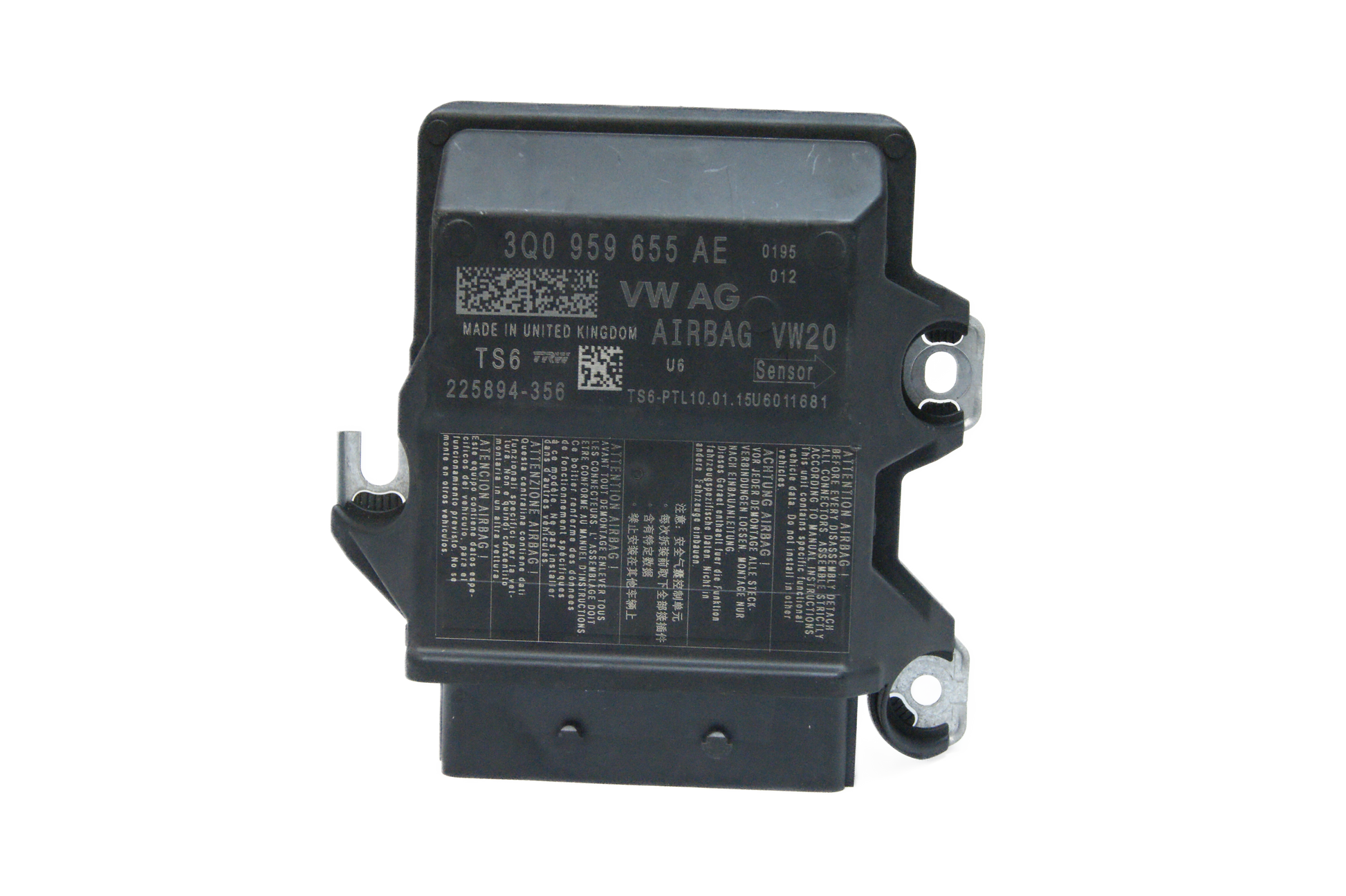 VW AUDI SEAT SKODA Airbag Control Module 3Q0959655AE virgin module - Glasgow Car Parts Store