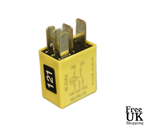 121-Peugeot & Citroen (09-17) 5-Pin Yellow Relay 9673062180 Omron 34F231308 - Glasgow Car Parts Store