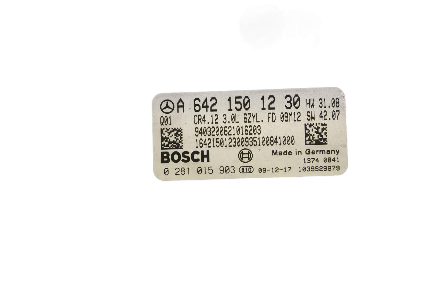 Mercedes Benz  3.0 Litre Diesel Engine ECU A6421501230 0281015903 .VIRGIN ECU - Glasgow Car Parts Store