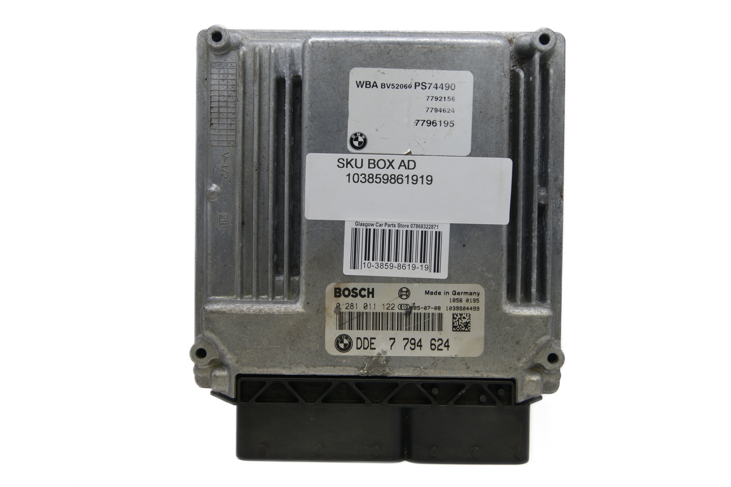 ECU BMW 0281011122 DDE7794624 PLUG AND PLAY (CLONING) - Glasgow Car Parts Store