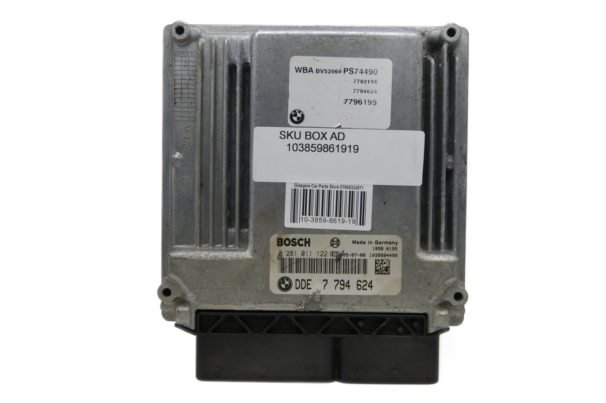 ECU BMW 0281011122 DDE7794624 PLUG AND PLAY (CLONING) - Glasgow Car Parts Store