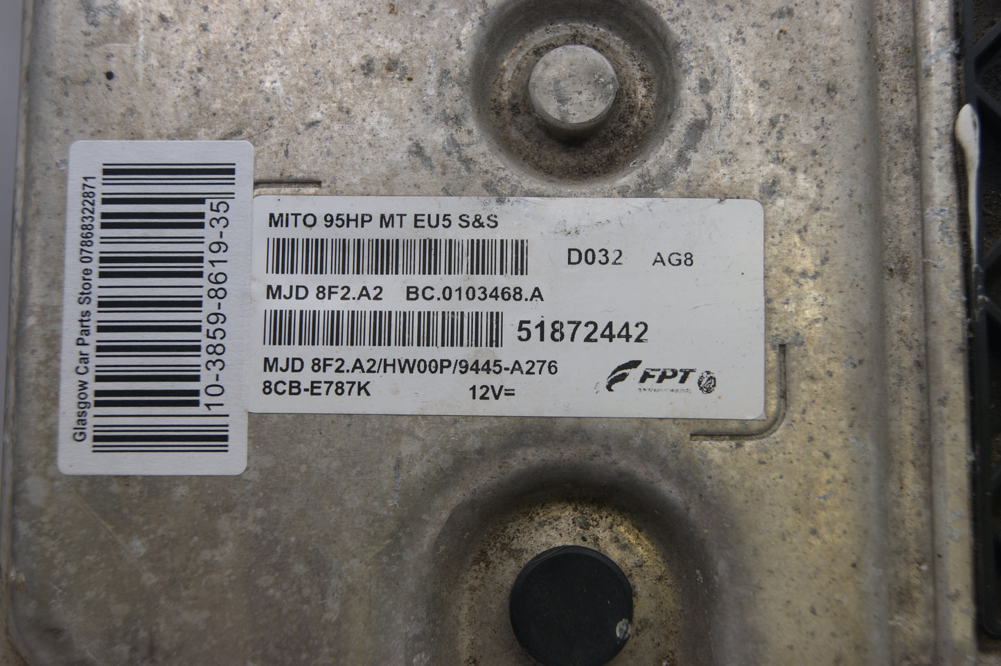 ECU ALFA ROME MITO 95HP 51872442 VIRGIN PLUG AND PLAY - Glasgow Car Parts Store
