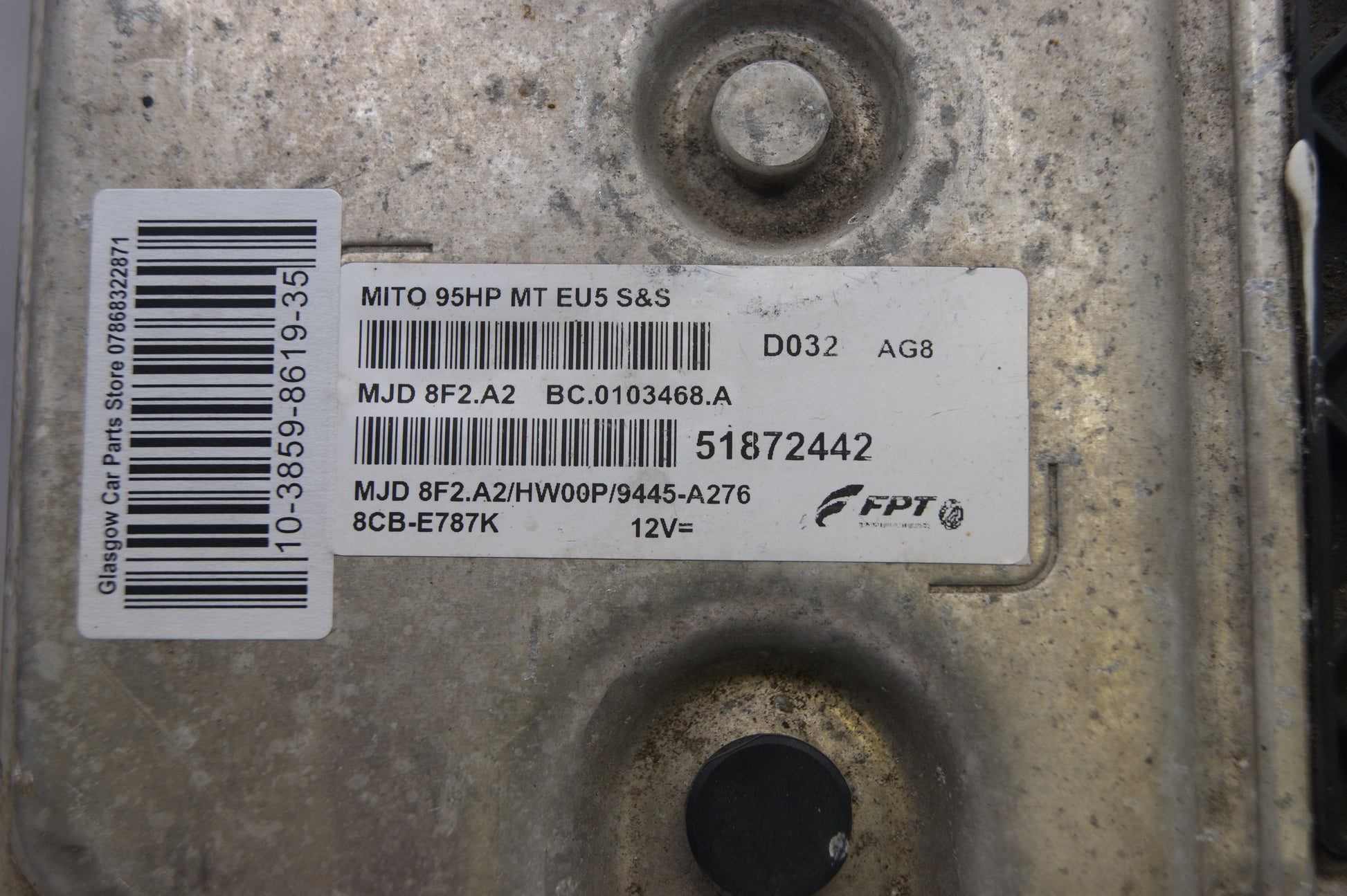 ECU ALFA ROME MITO 95HP 51872442 VIRGIN PLUG AND PLAY - Glasgow Car Parts Store