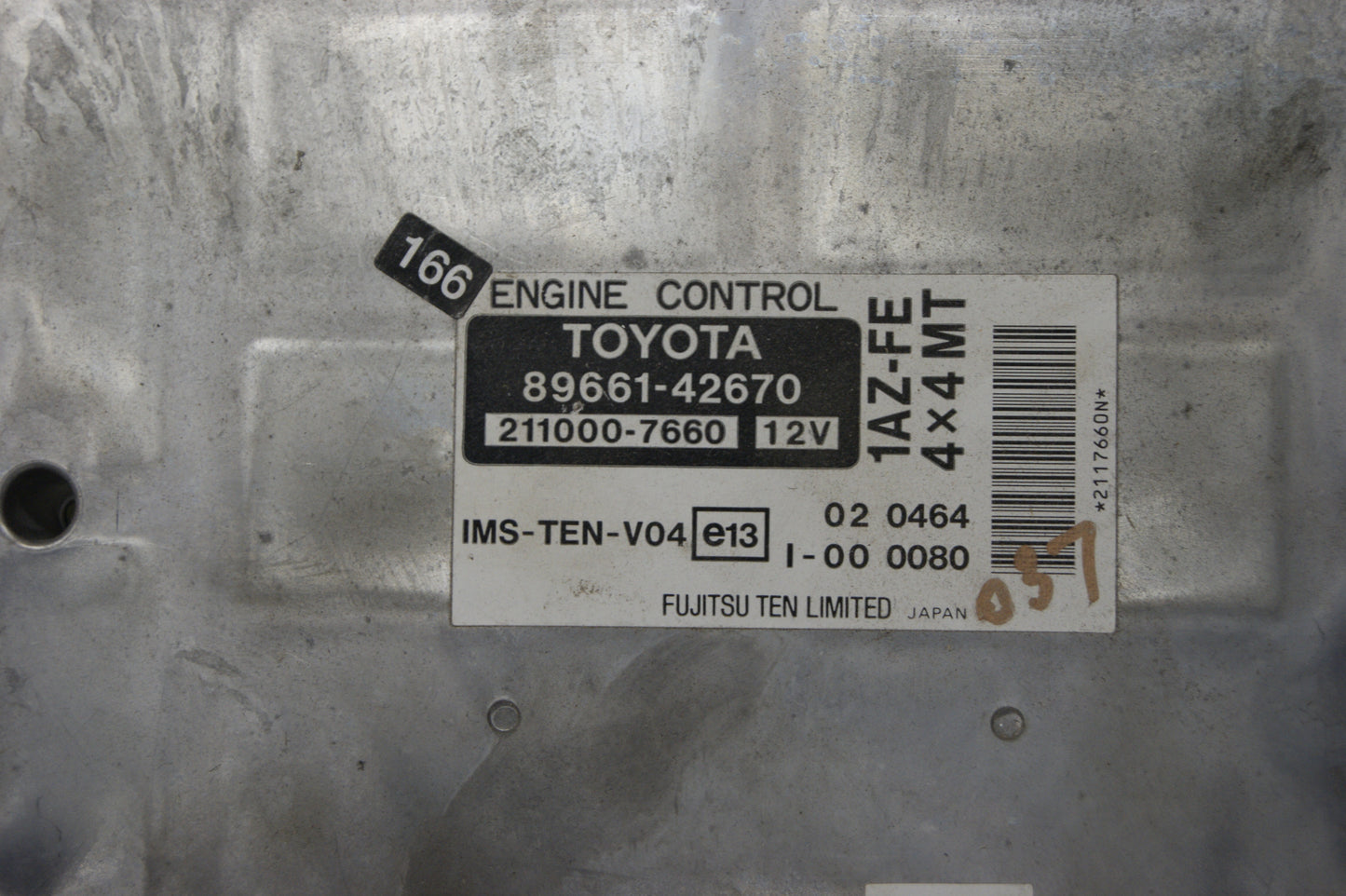 TOYOTA RAV 4 MK2 2.0 ENGINE ECU 211000-7660 89661-42670 - Glasgow Car Parts Store