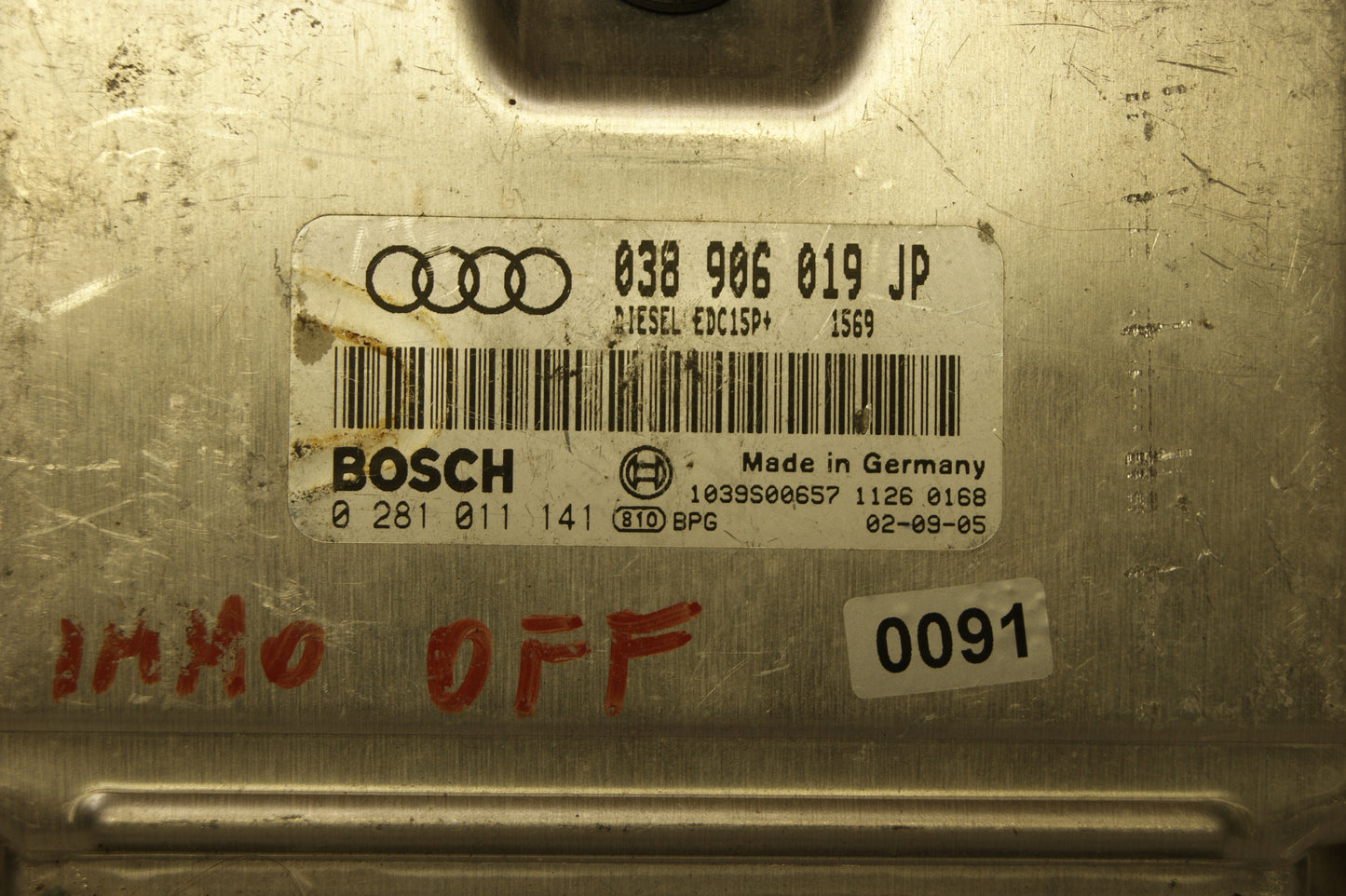 ECU AUDI  038906019JP 0281011141 IMMO OFF PLUG AND PLAY - Glasgow Car Parts Store