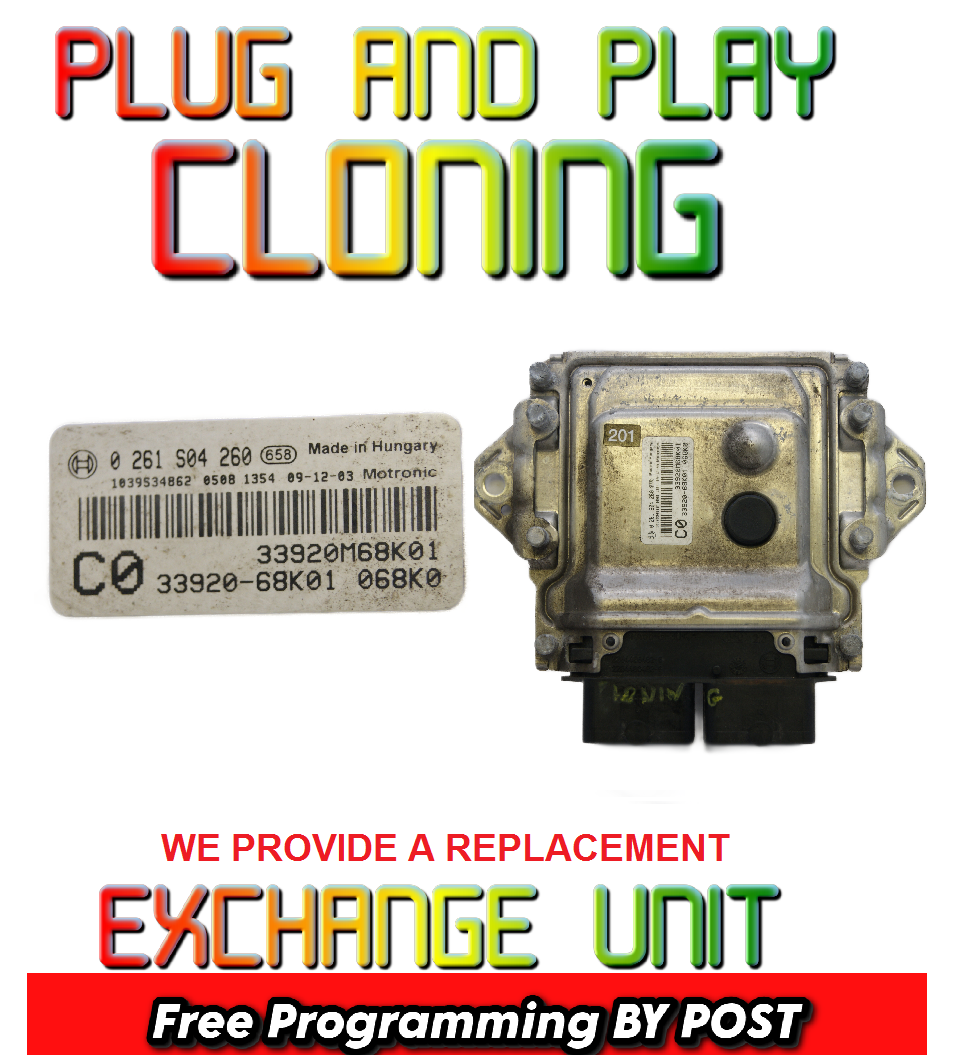 Suzuki Alto Nissan Pixo ECU Bosch 0261S04260 33920-68k01 / CO Plug & Play Exchange unit – Free Programming BY Post - Glasgow Car Parts Store