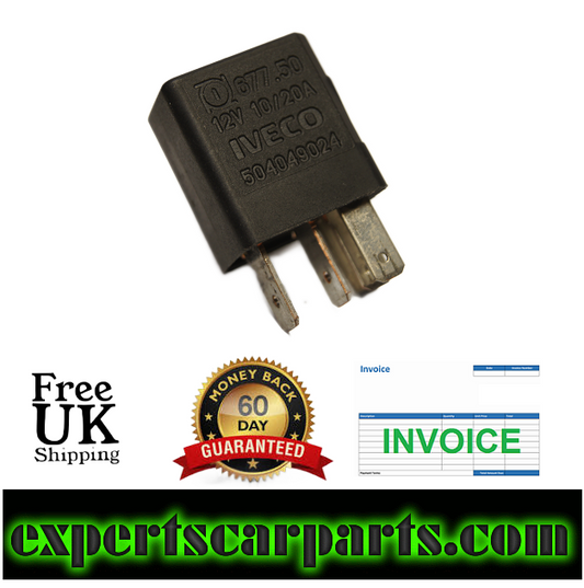 139-Iveco Daily (97-14) 5-Pin Multi-Use Black Relay 504049024 10/20A 677.50 12V - Glasgow Car Parts Store