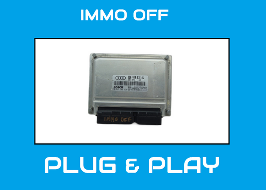 AUDI A4 1.8 TURBO ENGINE CONTROL UNIT 0261208228 8E0909518AL ECU IMMO OFF  PLUG AND PLAY