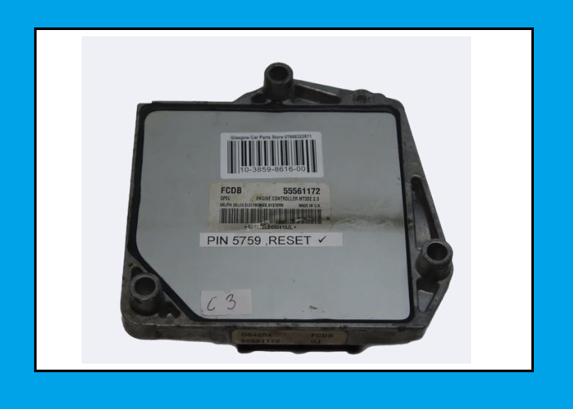 VAUXHALL OPEL ASTRA H 1.6 Z16XEP ECU 55561172 FCDB MT35E RESET & PIN - Glasgow Car Parts Store