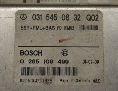 MERCEDES  ESP ECU CONTROL UNIT 0315450832  0265109499 - Glasgow Car Parts Store