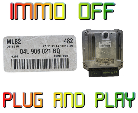 Audi  Engine Control Unit 04L906021BQ 0281030369 IMMO OFF .PLUG AND PLAY. - Glasgow Car Parts Store