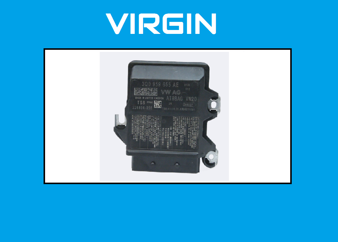 VW AUDI SEAT SKODA Airbag Control Module 3Q0959655AE virgin module... - Glasgow Car Parts Store