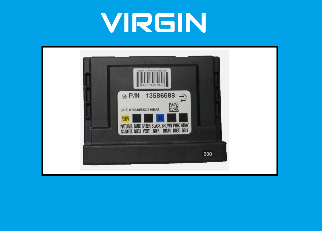 BCM BODY CONTROL UNIT VAUXHALL ASTRA J 13586588 VIRGIN