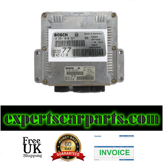 Peugeot  ECU 0281010627 96 423 018 80 PLUG AND PLAY - Glasgow Car Parts Store