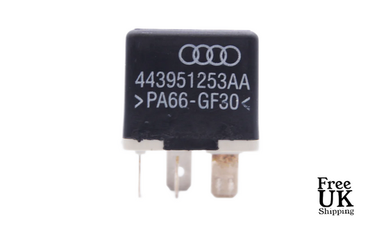 443951253AA Audi VW Seat Skoda 5-Pin  No.219 Black Relay - Glasgow Car Parts Store