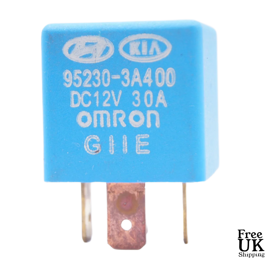 Kia  Hyundai  Multi-Use 4-Pin Blue Relay Omron 95230-3A400 - Glasgow Car Parts Store