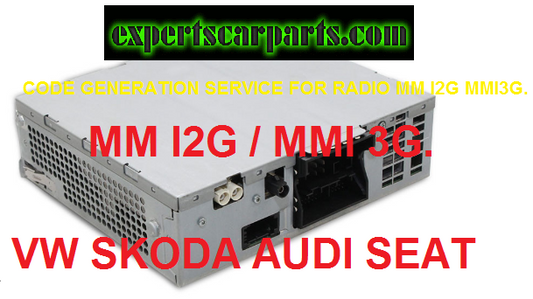 Extracting security codes  car radio Vw Skoda Audi Seat .Service for MMI 2G, MMI 3G. - Glasgow Car Parts Store