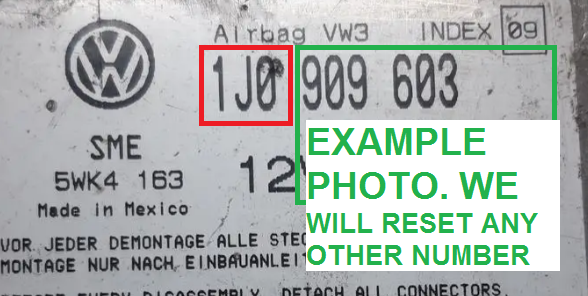 Service airbag module reset skoda vw audi 1j0 - Glasgow Car Parts Store