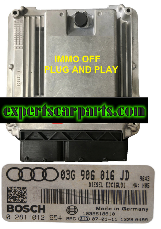 IMMO OFF  03G906016JD 0281012654 - AUDI A4 B7 2.0 PLUG AND PLAY - Glasgow Car Parts Store