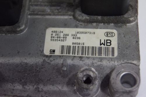 ECU VAUXHALL 0261208393 WB 55354327 .PIN AND RESET. - Glasgow Car Parts Store