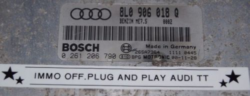 Audi TT ECU 1.8T, unlocked 8L0906018Q 0261206790 Plug and play - Glasgow Car Parts Store