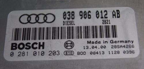 AUDI A6 ECU 1.9 TDI 038906012AB IMMO OFF PLUG & PLAY. - Glasgow Car Parts Store