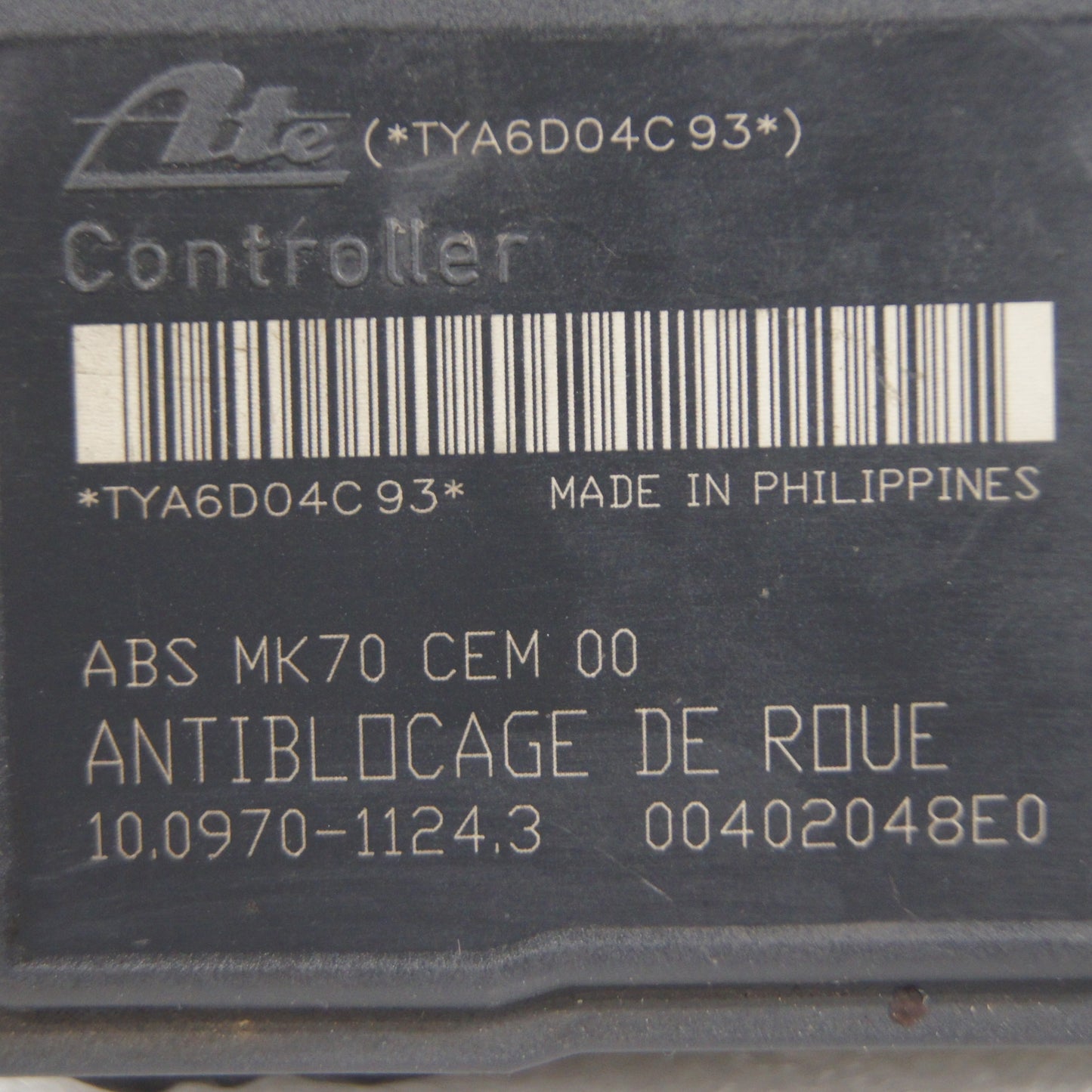 Citroen C2, C3 Peugeot 207 ABS Pump 9658260080 10.0207-0064.4 10.0970-1124.3