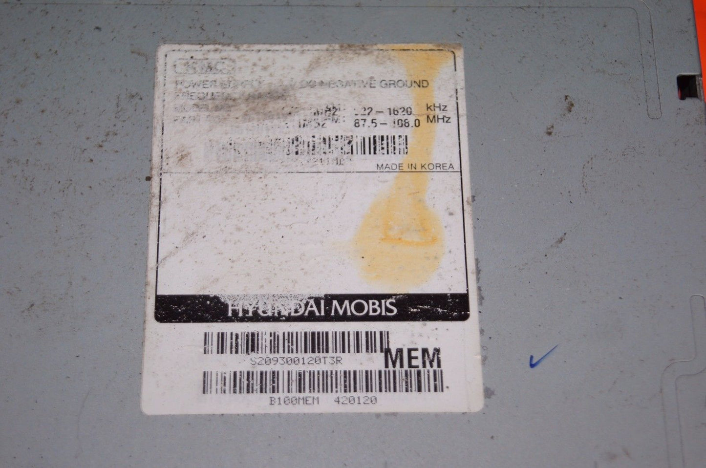 Hyundai Mobis RADIO MP3 .RDS - Glasgow Car Parts Store