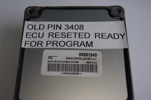 09391340 ECU VAUXHALL OPEL  00-04 Z16XE 1.6 16v HSFI- 2.1  .READY FOR PROGRAM - Glasgow Car Parts Store