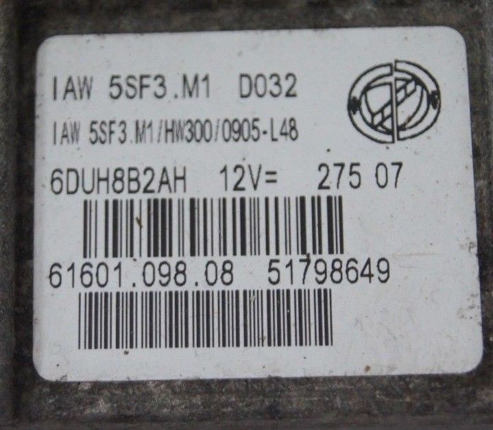 Fiat Punto 1.2 ECU IAW5SF3.M1 HW300 /0905-L48 . VIRGIN ECU. SELFCODING. - Glasgow Car Parts Store