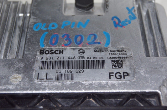 0281011448 55189629 1.9 CDTI VECTRA  ASTRA  ENGINE ECU  OPEL VAUXHALL.RESETED - Glasgow Car Parts Store
