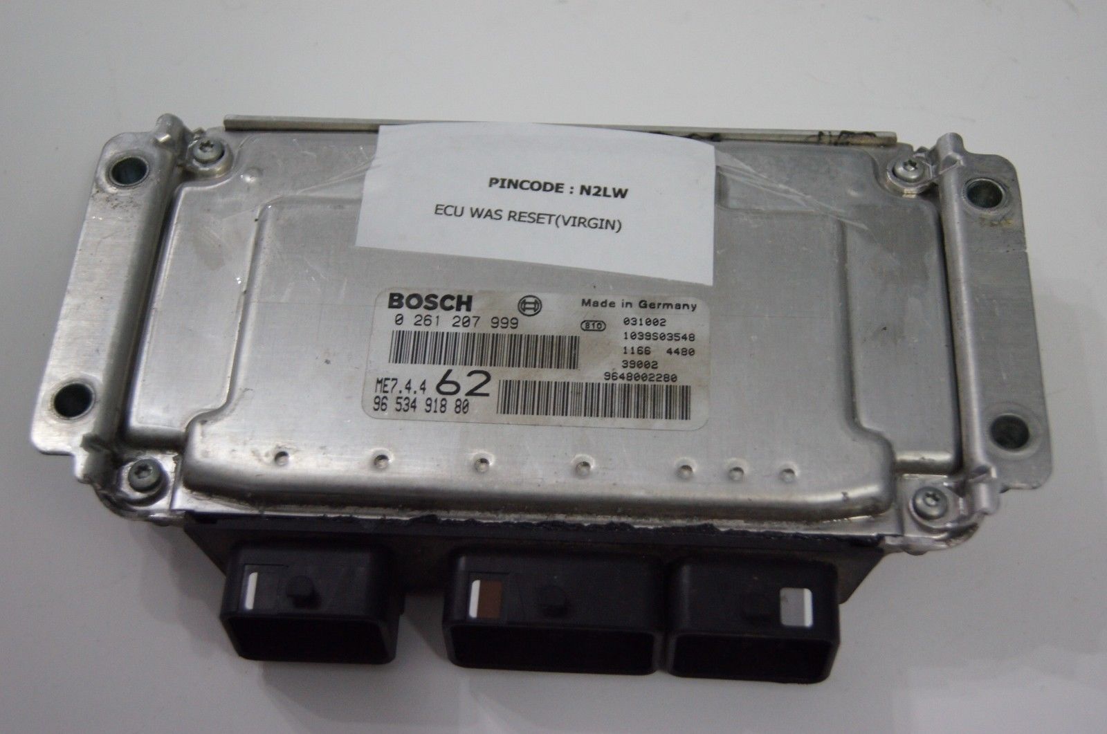 BOSCH ENGINE CONTROL ECU 0261207999 9653491880.VIRGIN ECU - Glasgow Car Parts Store