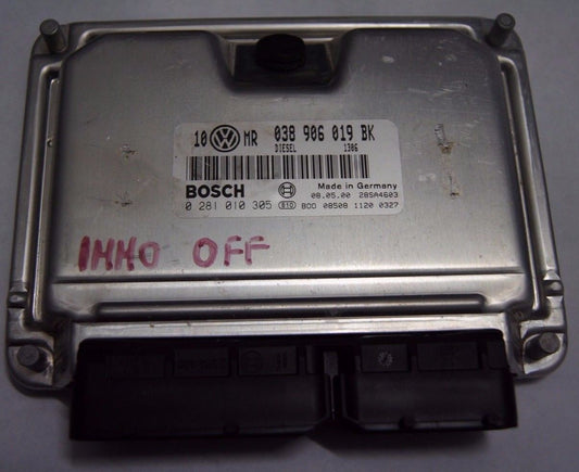 VW ECU 1.9TDI 115 AJM 038906019.BK.0281010305 IMMO OFF .PLUG & PLAY - Glasgow Car Parts Store