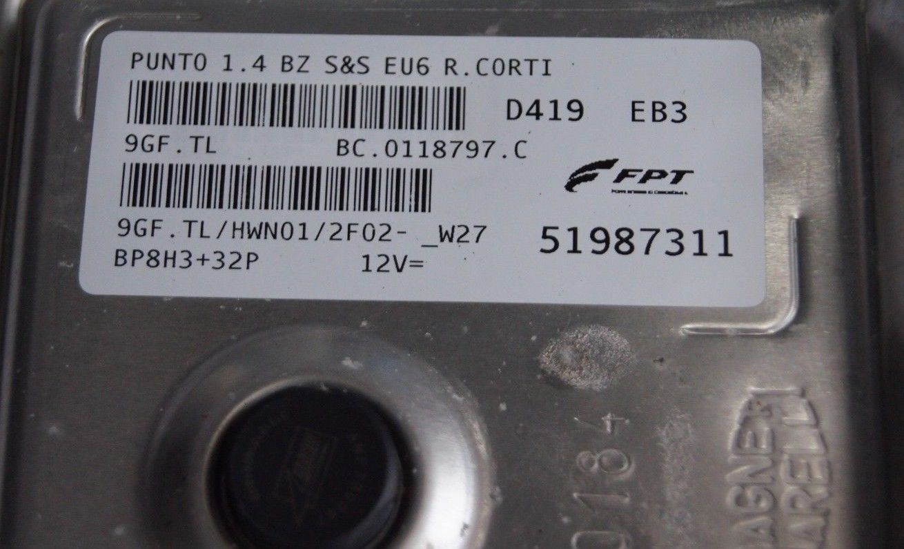 FIAT PUNTO 1.4  ECU 51987311 PLUG AND PLAY. - Glasgow Car Parts Store