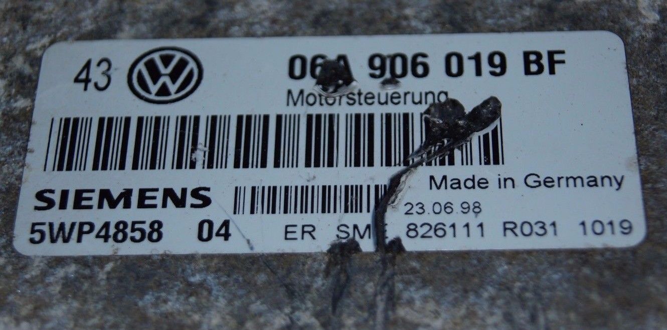 engine control unit VW GOLF  06A906019BF 5WP485804. - Glasgow Car Parts Store